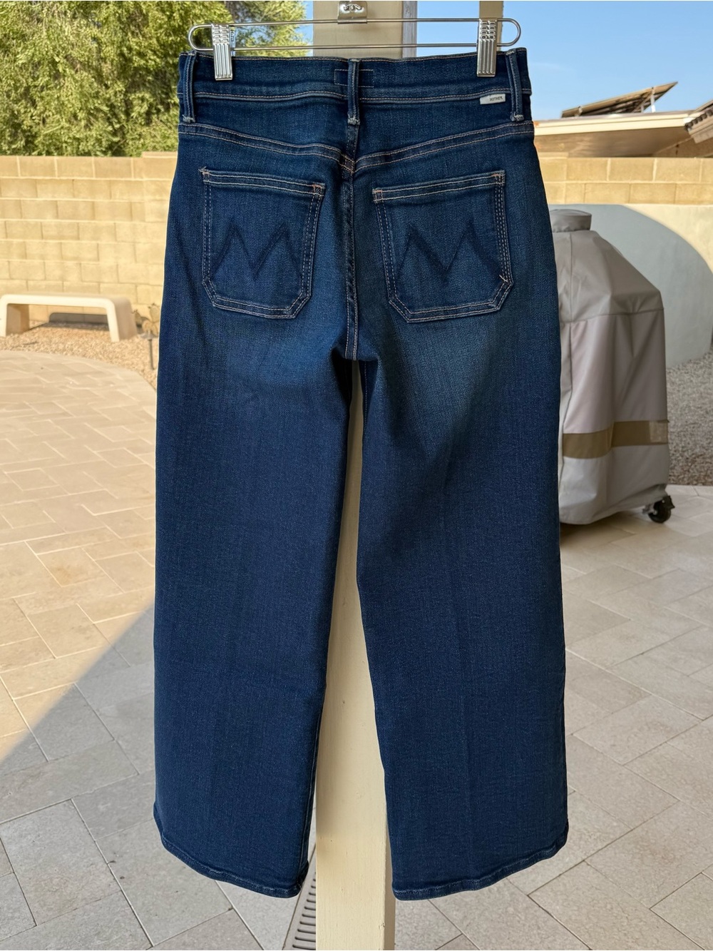 MOTHER Lil Patch Pocket Mid Rise Maven Ankle Wide Leg Jeans in Cocktail Hour 23 - Picture 9 of 12